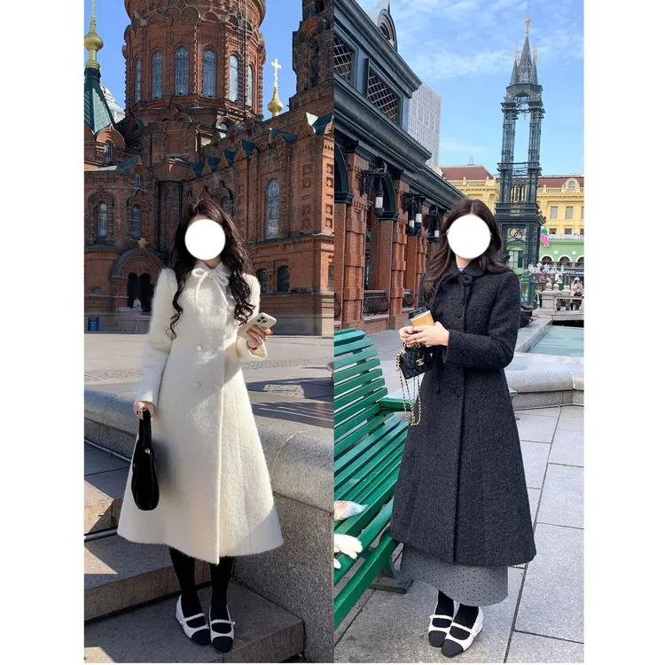 火火火【冬日欧尼】韩系chill穿搭气质秋冬毛呢大衣外套N38535HH54