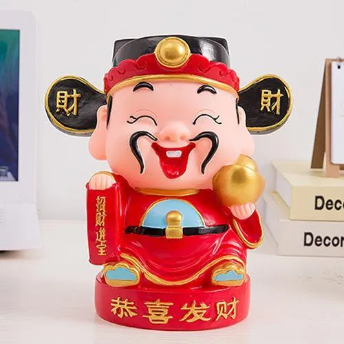 大号创意财神爷存钱罐储蓄罐防摔储钱罐家具创意摆件礼品