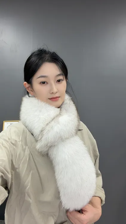 秋冬狐狸毛韩版保暖围脖加厚皮草围巾网红百搭毛领围脖时尚毛绒