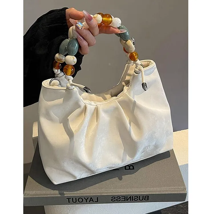 小众设计师包包女款褶皱云朵包2024新款夏季轻奢高级质感斜挎小包