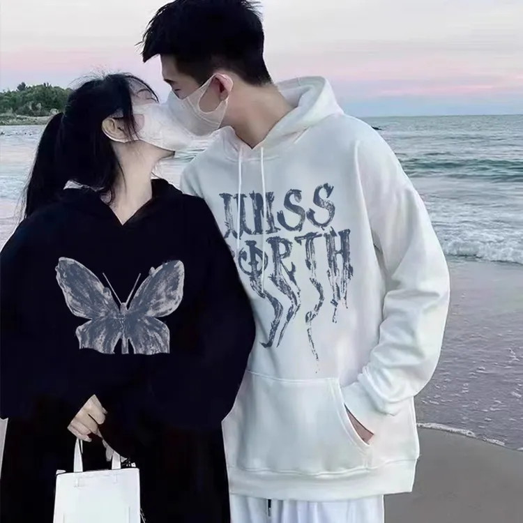 特别不一样的情侣装卫衣2025新款潮流秋冬季连帽高级感外套男女