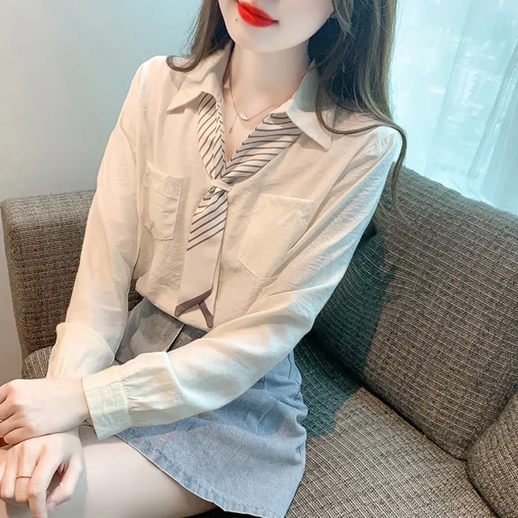POLO领洋气减龄衬衫秋季女装2025年新款气质时尚漂亮长袖上衣1305