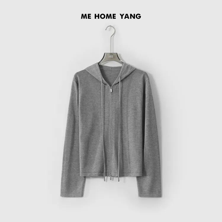 ME【MM云柔衫】清凉肌理呼吸感显瘦时尚百搭松弛连帽针织衫MESS2279