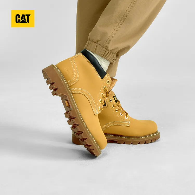 CAT卡特25秋冬穿搭休闲工装中帮休闲鞋大黄靴男女款户外经典男士S