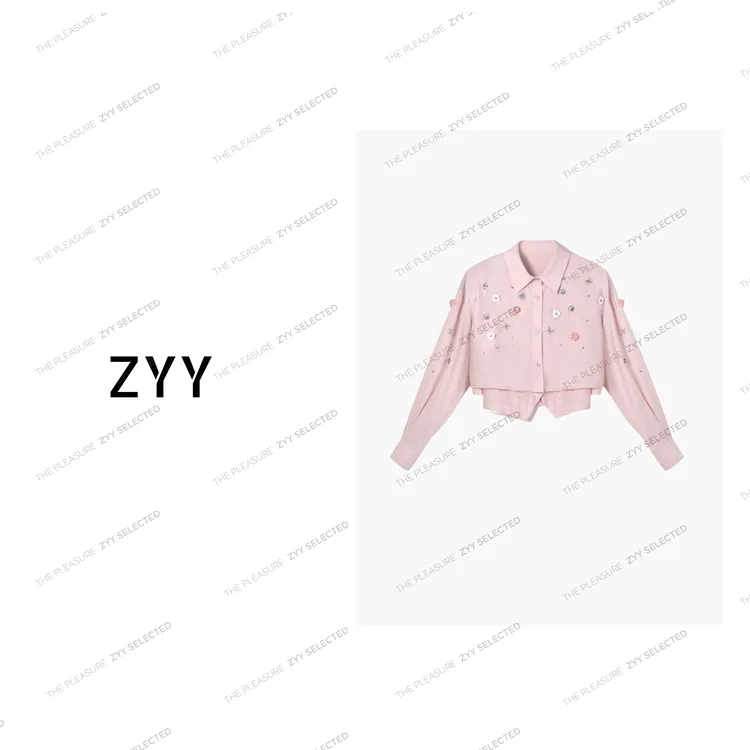 ZYY【蝴蝶来信】2025S/S新品韩系甜美风减龄轻奢衬衫女X25CC536