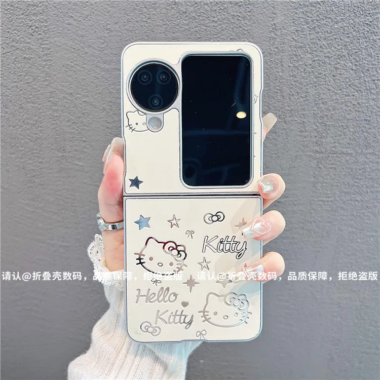 （OPPOfindN3flip系列)金属折叠镜面适用OPPOfindN3flip手机壳防摔