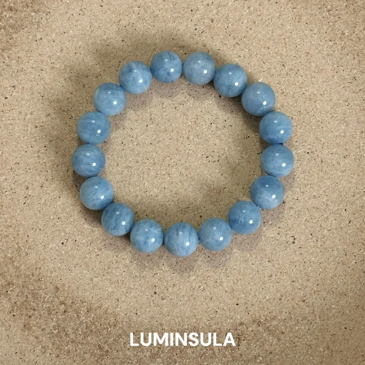 海蓝宝石（处理）LUMINSULA流光屿【蓝天白云】baby蓝大咪数手串显白
