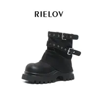 RIELOV●媛媛●增高9cm时尚潮流百搭女士时装靴1899-10