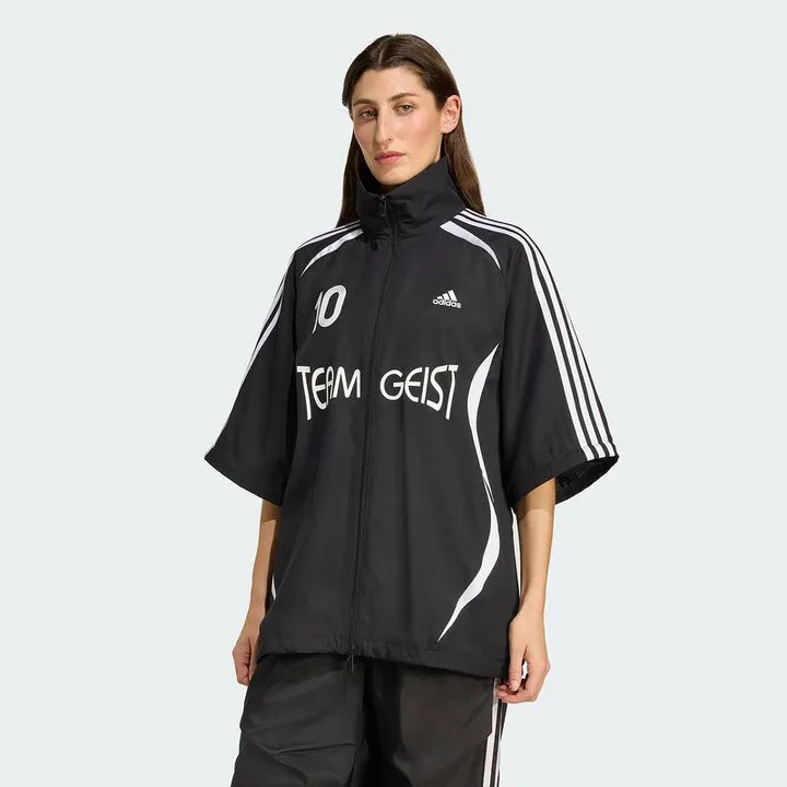 adidas/阿迪达斯女子足球风可拆卸梭织运动宽松夹克外套KE7569