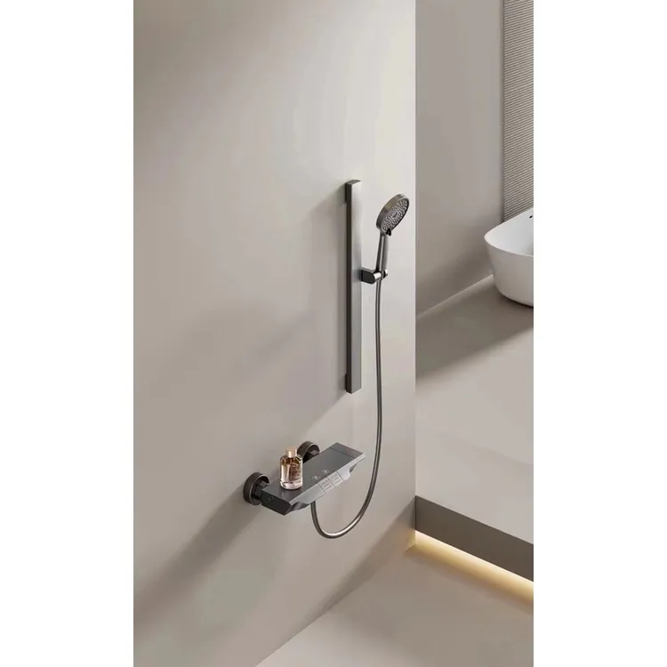 高品质钢琴按键淋浴花洒简易控温混水阀卫生间多功能一体龙头