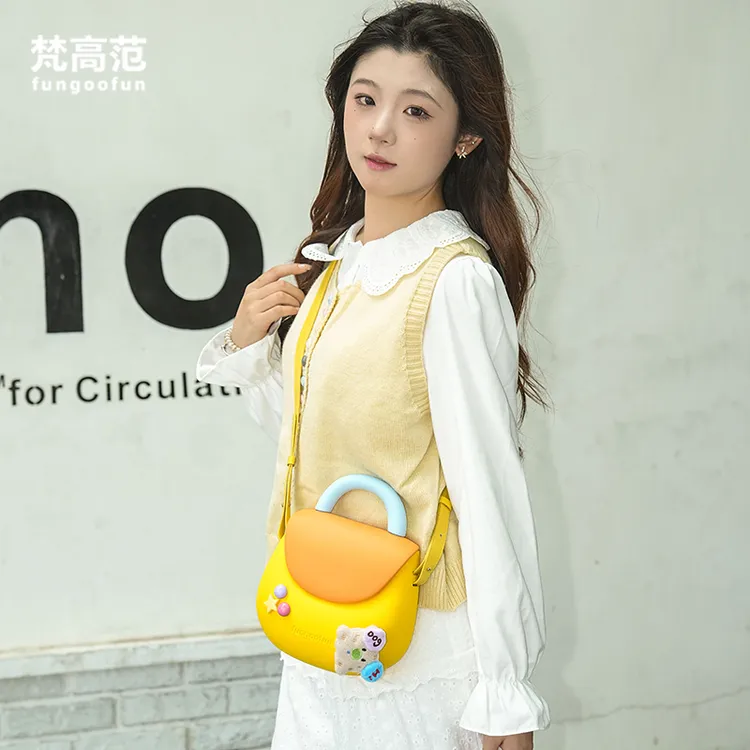fungoofun梵高范时尚简约潮流女孩可手提可单肩葫芦斜挎包