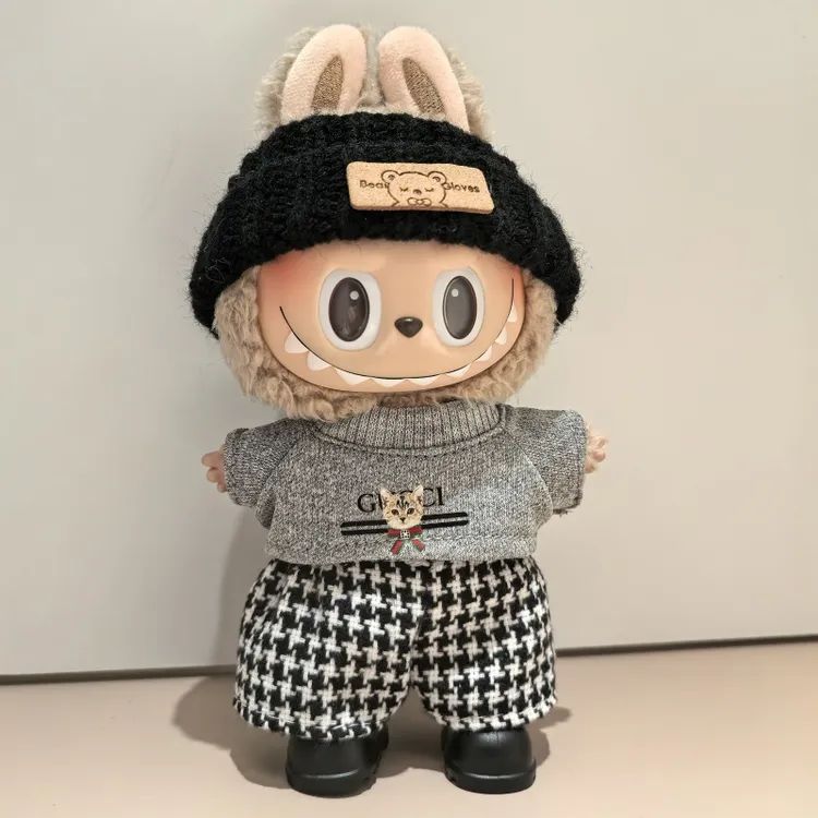 labubu娃衣新款拉布布衣服帽子裤子鞋子套装一代二代三代替换装