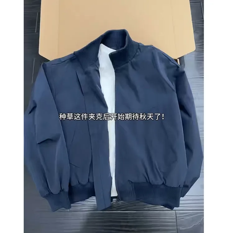 cleanfit美式复古短款飞行员夹克男款秋季立领bomber廓形工装外套