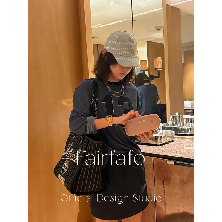 【拼色数字长袖】夏季轻薄亚麻潮牌女装DT5ZB0513