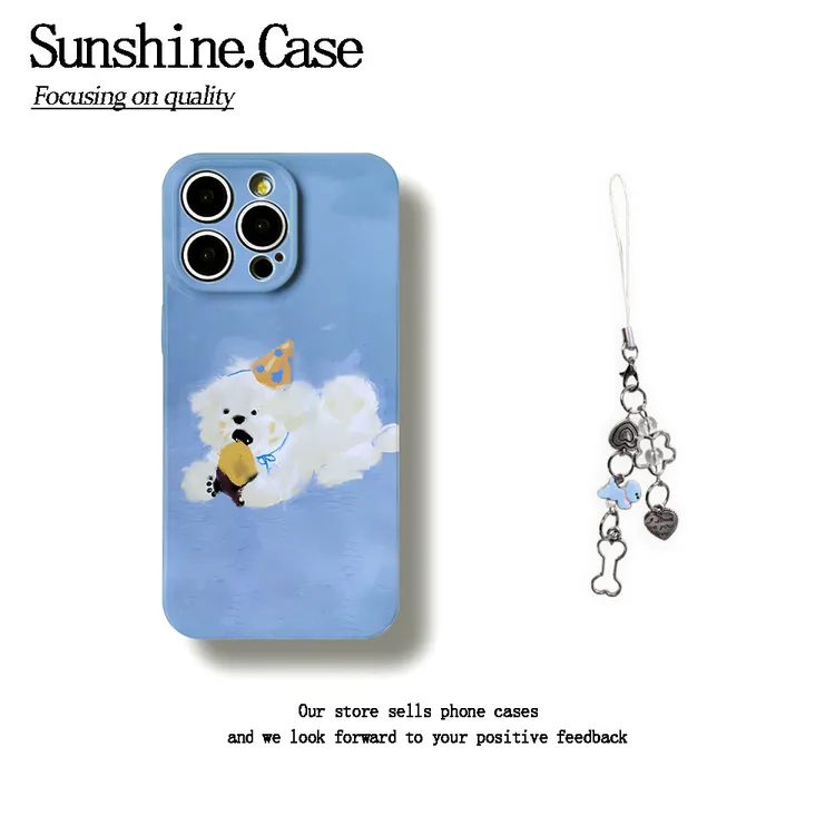 云朵小狗软壳适用苹果oppo华为vivo小米手机壳防摔全包ins