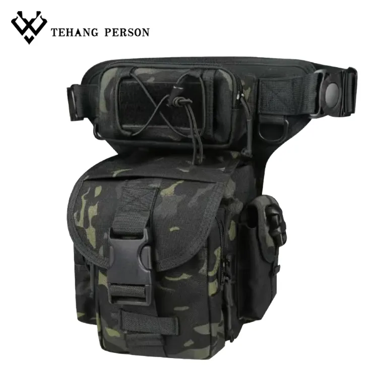 多功能腿包骑行男战术摩托车腰挂包机车运动户外装备黑色个性