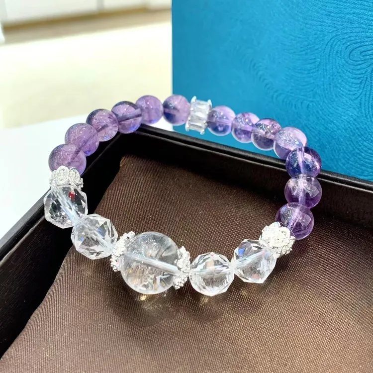 白幽灵天然水晶手串手链