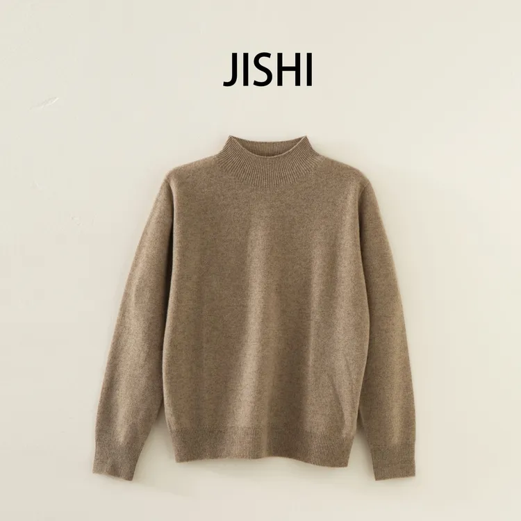 既是JISHI秋冬【康赛妮100%山羊绒半高领打底衫】YMS021