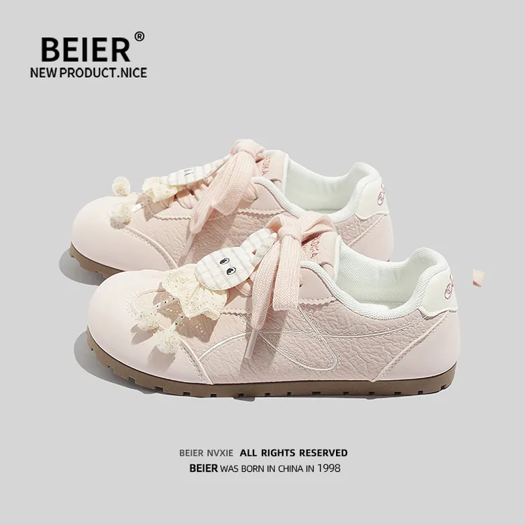 BEIER小众百搭德训鞋女鞋2026春季韩版百搭舒适运动休闲板鞋学生