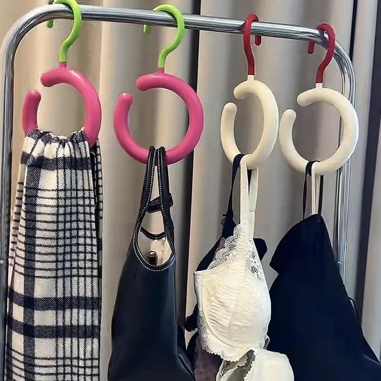 晒豆//圆环帽子收纳神器包包衣柜挂钩圆环衣架家用置物架围巾架展
