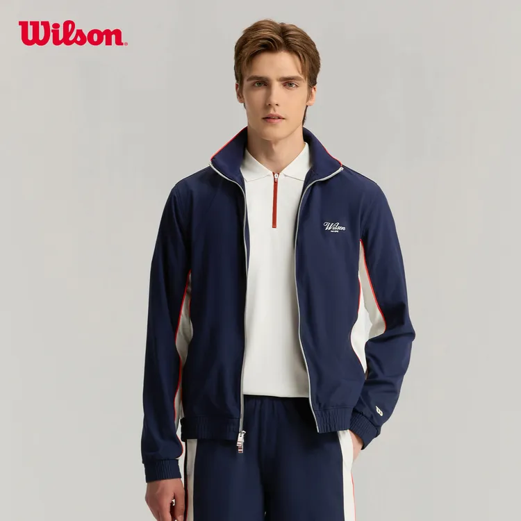 【新款】Wilson威尔胜官方男子时尚复古GRAND立领运动夹克WM00544