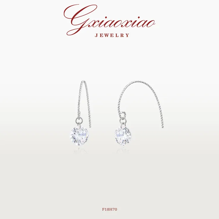G XIAOXIAO合成锆石耳饰气质个性通勤简约百搭耳环 F18H70