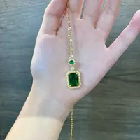 合金仿水晶项链 【叶子服饰】叶姐自留新款绿色项链