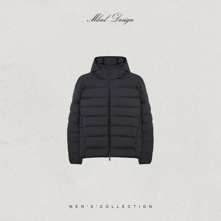 MBNL-F「Velvet」秦磊男装90白鹅绒可拆卸连帽羽绒服LL-WYR7034