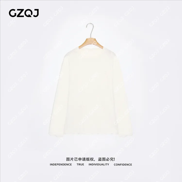 老琴私服【暖曦】绵羊毛兔毛慵懒风钩花圆领毛针织衫毛衣女 35559