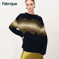 Fabrique Mophis 秋冬新品晨曦微光渐变圈圈纱绵羊毛亲肤针织毛衣