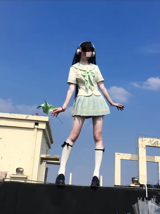 【海盐夏栀】青栀原创jk制服套装正版日系水手服学院风百褶短裙女
