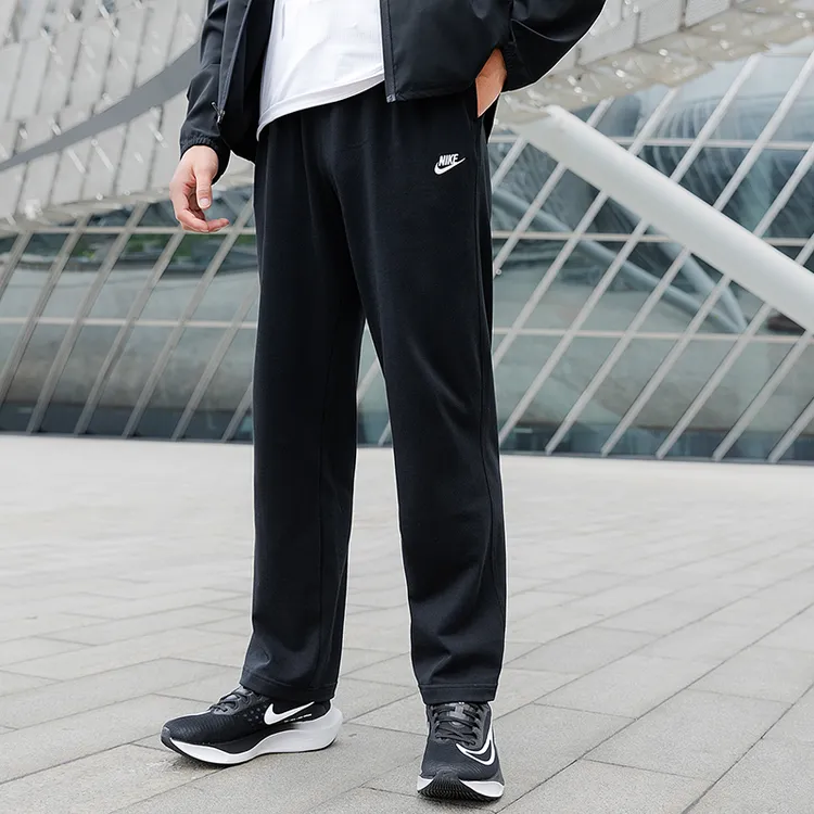 NIKE耐克100%棉男裤2025夏季新款黑色休闲裤运动长裤直筒裤FQ4333