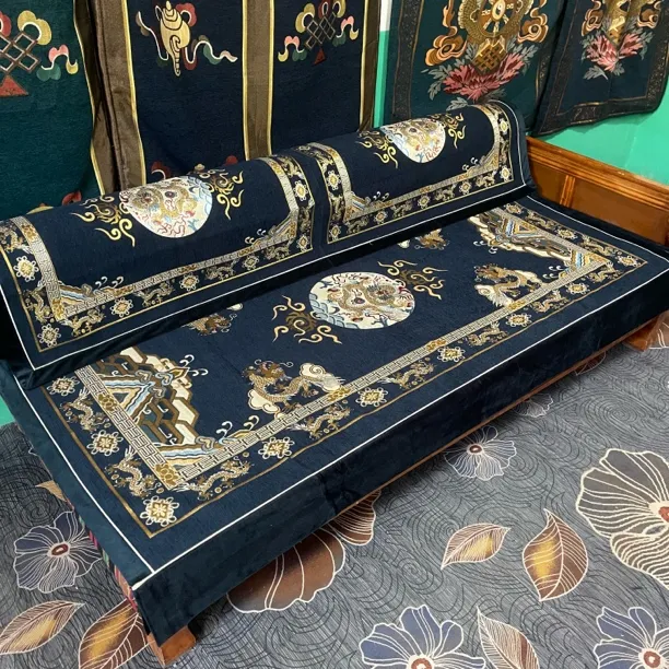 火龙藏式床坐垫靠背巾