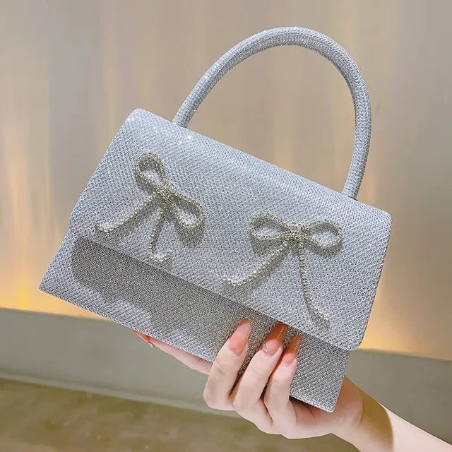 女士闪光手拿包钱包闪闪发光的手提袋婚礼派对礼服晚宴包伴娘小包