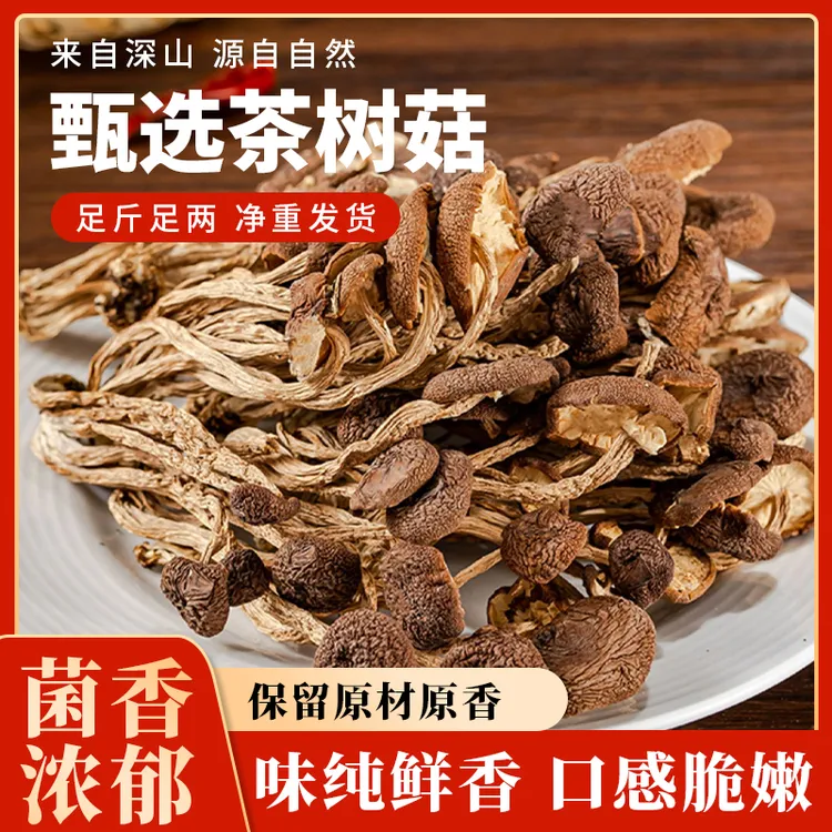 茶树菇干货炒菜煲汤鲜香味美肉质肥厚干茶树菇30g*3袋