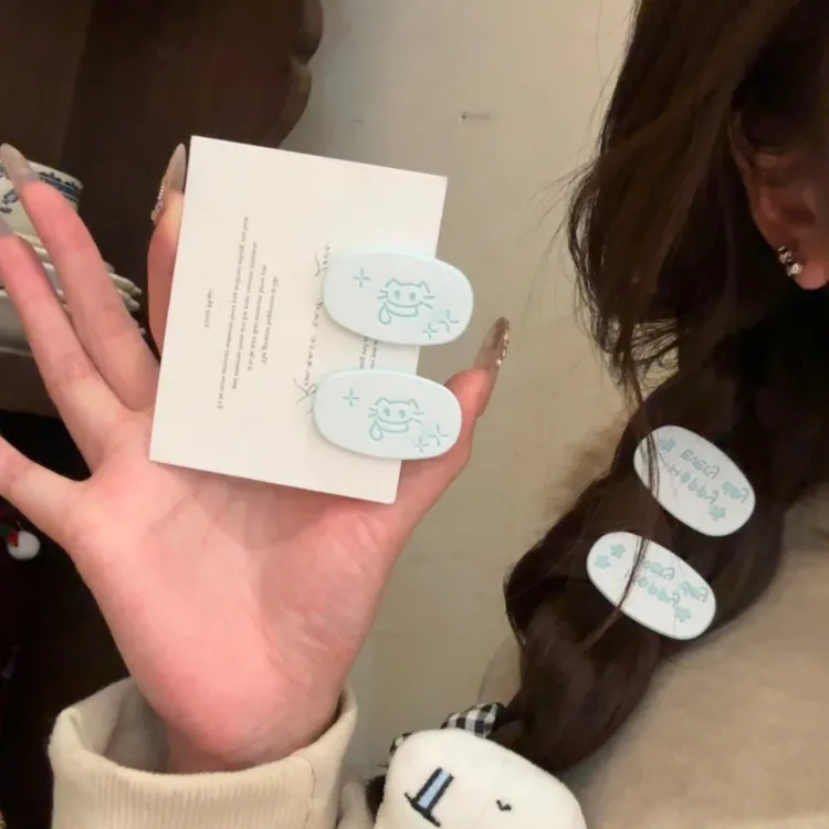 可爱小猫小狗雪地小画家创意发夹小清新创意礼物送女友闺蜜