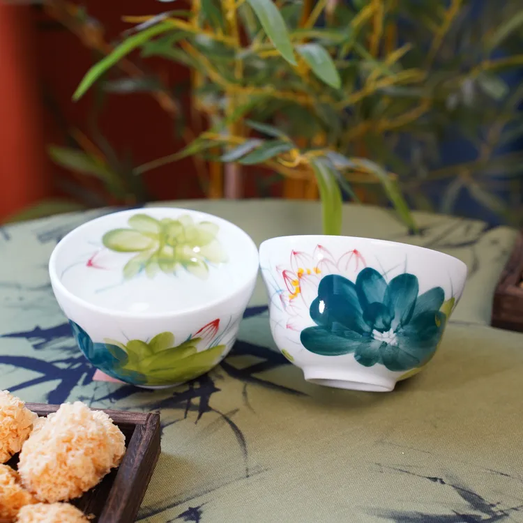 东土造物《葫芦饭碗》厚胎景德镇手绘高温釉中彩-直径11.5cm高度7cm