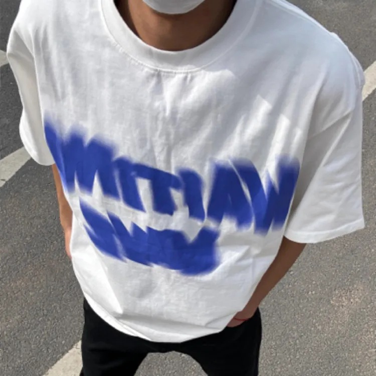 美式夏季新款潮牌动物园字母印花重磅纯棉短袖百搭T恤男女款宽松