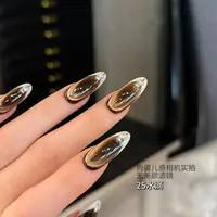 VIVID MRS【嘞个嘞个蛋蛋呦】纯手工穿戴甲法式 猫眼 锆石