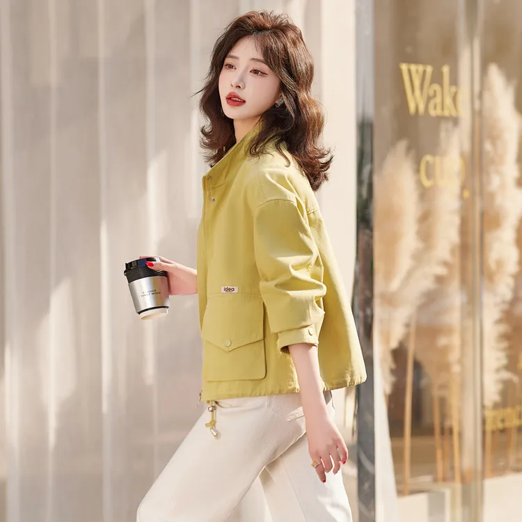 小个子早秋外套女2025年爆款今年流行夹克棒球服上衣短款工装风衣