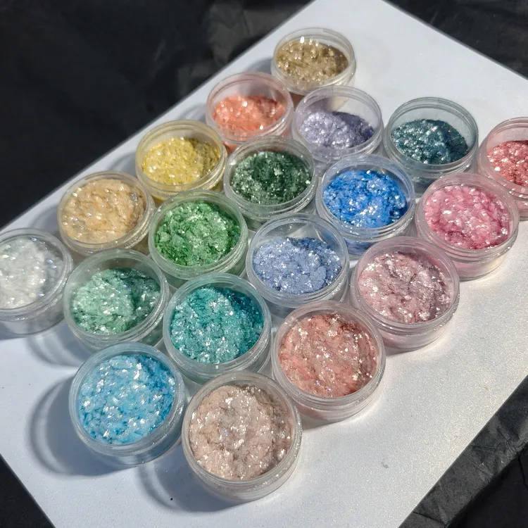 【满三送一】超亮闪烁七彩云母粉美甲流麻滴胶布亮片灵泥手工DIY