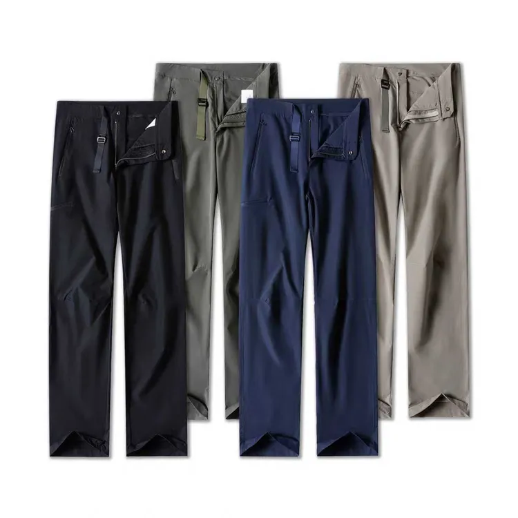 秋冬男士百搭纯色户外运动防风登山软壳时尚工装风直筒休闲裤7019