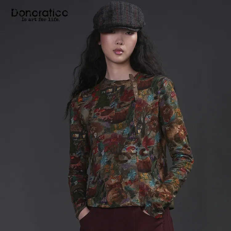 达衣岩2025冬季新品棉T恤