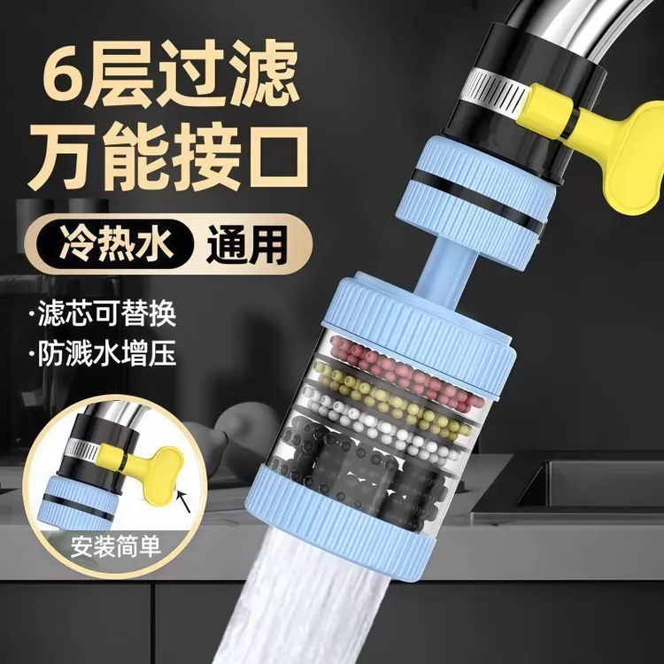 【宿舍必备】水龙头过滤器可拆洗家用自来水花防溅花洒通用净水好物