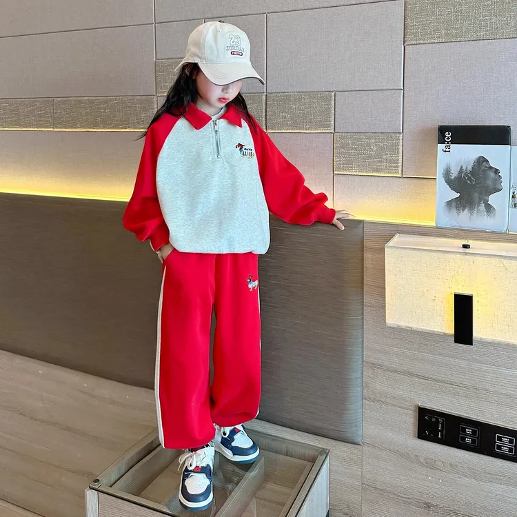 女童秋季套装2025新款女孩多巴胺穿搭秋装长袖洋气儿童开学季衣服