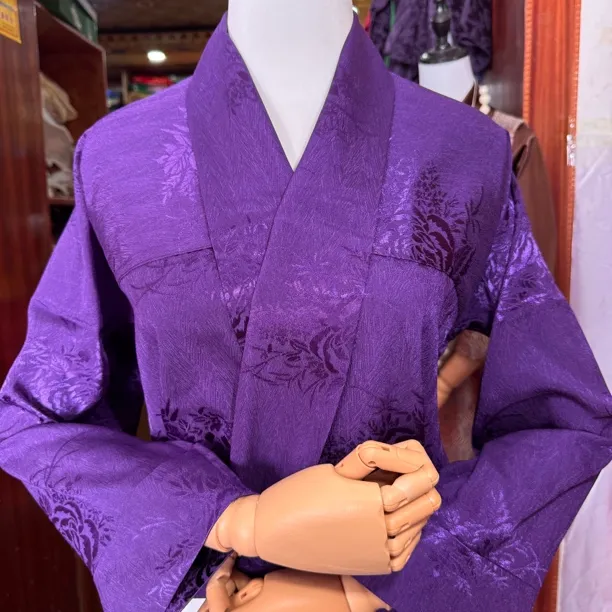 女士藏族无扣拉萨服仿真丝衬衣四季款