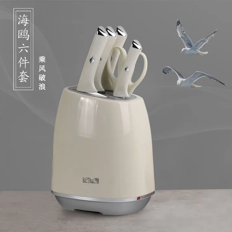 新疆包邮不锈钢厨房套刀海鸥六件套斩骨刀切菜刀厨师刀水果刀剪刀