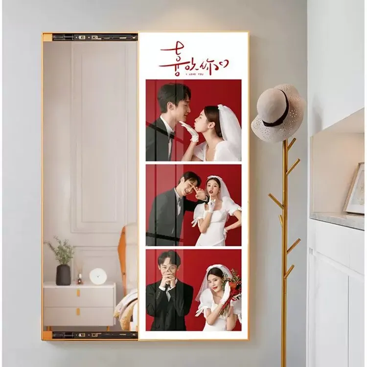 婚纱照定制家用推拉全身镜隐形穿衣镜装饰画
