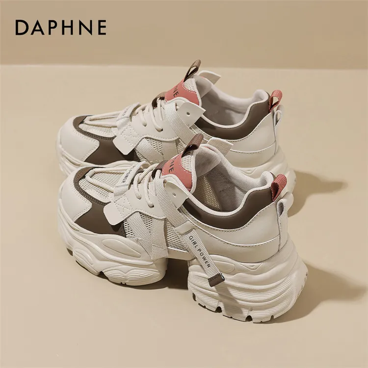 达芙妮老爹鞋女春夏百搭厚底新款防滑耐磨女厚底潮牌运动休闲鞋