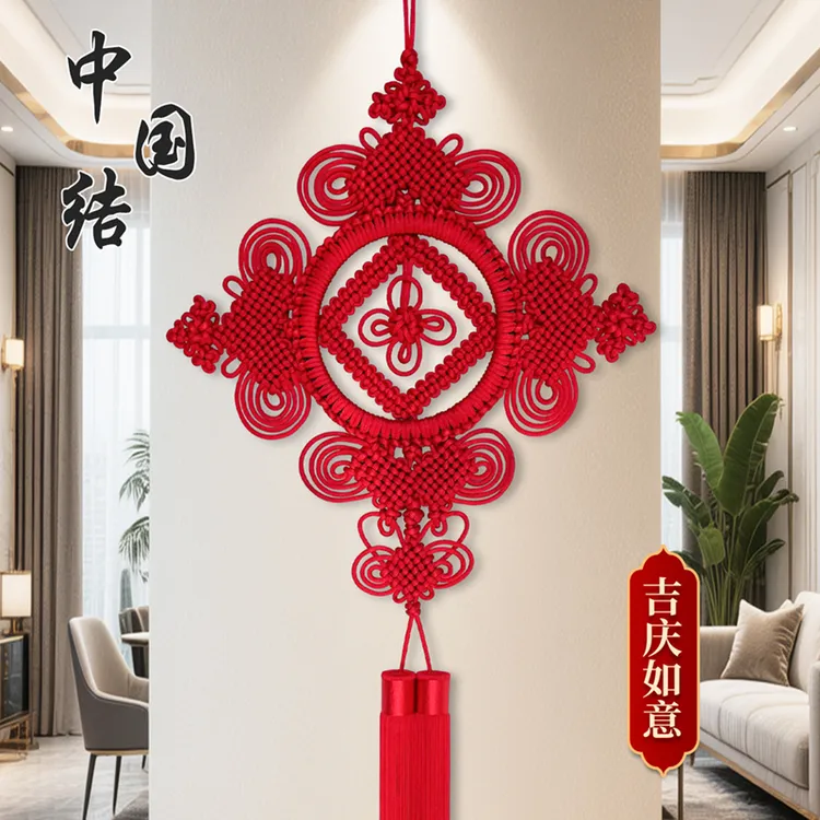 新款手工中国结卧室门客厅沙发背景墙入户门玄关挂饰新年乔迁礼物